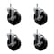 Service Caster 5'' Soft Rubber Wheel Swivel 7/16'' Grip Ring Stem Caster Set with Brake, 4PK SCC-GR20S514-SRS-TLB-716138-4 - alternate 1